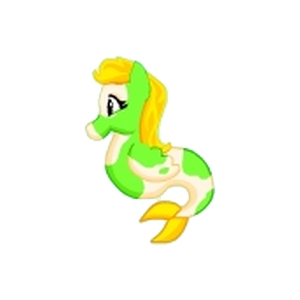 Green and White Hippocamp Seapony